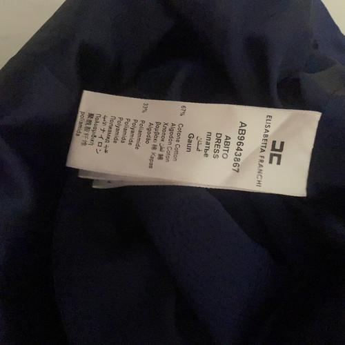 Elisabetta Franchi cocktail dress dark blue like new, Italian 44
