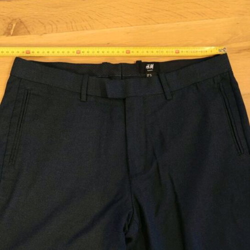 H&M fabric pants dark blue like new size S