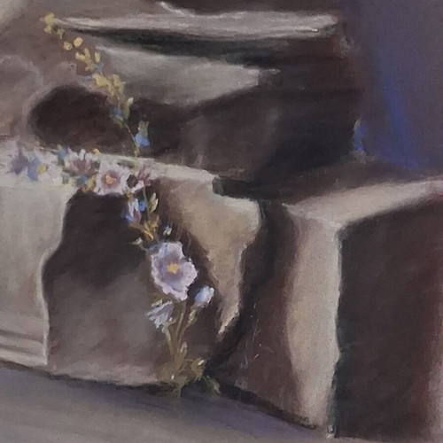 Filia Kanaki Ionian Capital Pastel Painting like new 1985