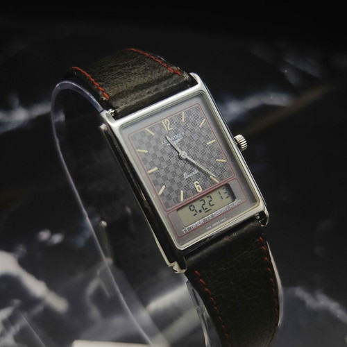 Longines Vintage Ana-Digi Quartz Tank Watch Ref. 199 Swiss 4048