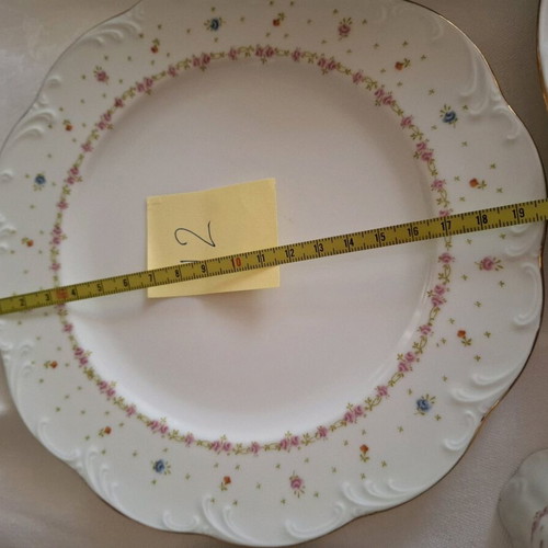 Rosenthal porcelain dinnerware set 72 pieces with floral and gold design
