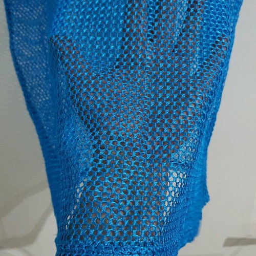 Transparent knitted blouse blue, size 38, like new