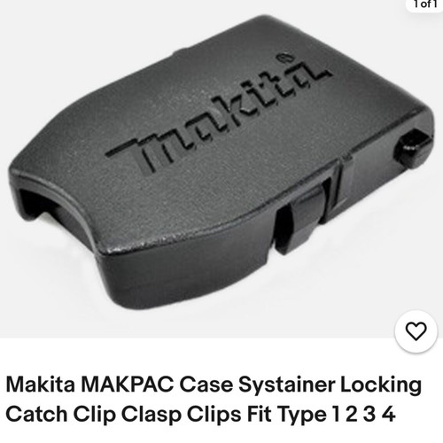 Makita MakPac Case Systainer locking catch clip used, 1 piece