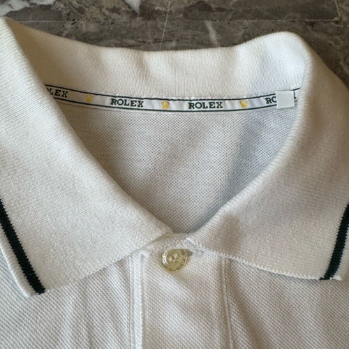 Rollex men's polo like new, white and gold, size XL