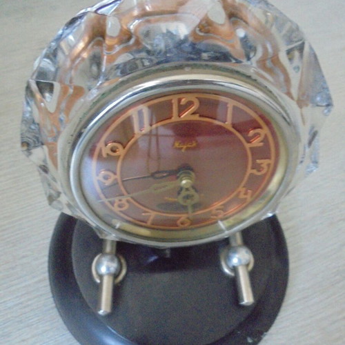 Mayak Soviet Vintage Table Clock Mechanical Used
