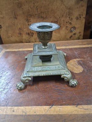 Brass candlestick single used old