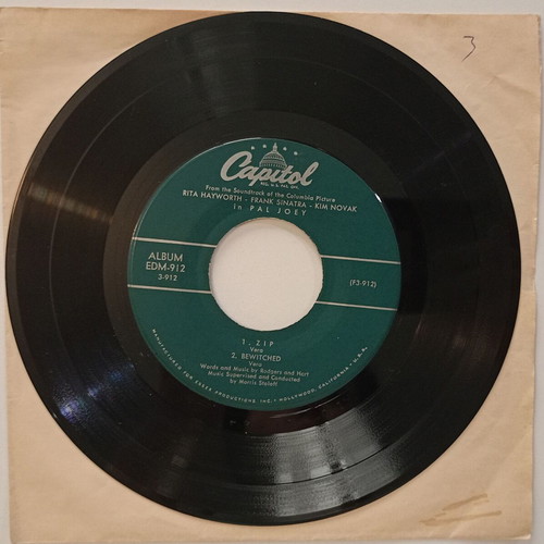 Vintage Pal Joey 45 RPM Records Set of 4 used, Capitol Records