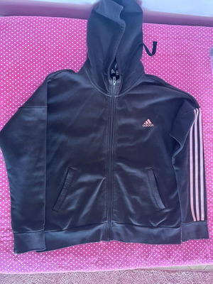 Adidas jacket used, black and pink, size L