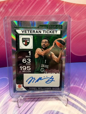 2025-26 Contenders Euroleague Nigel Williams-Goss Veteran Ticket new