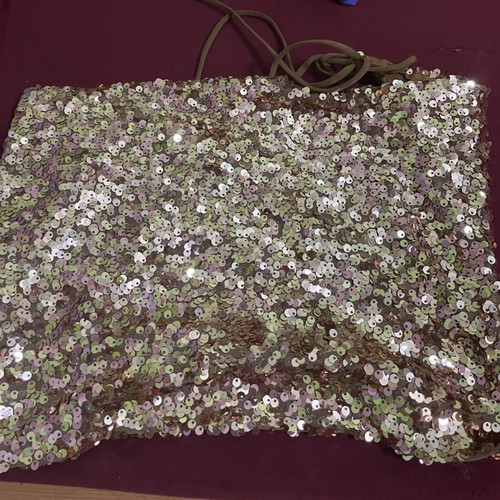 Sequin backless top like new, brown