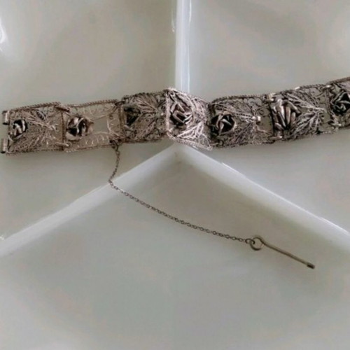 Silver Handmade Smyrna Bracelet 1912, Vintage