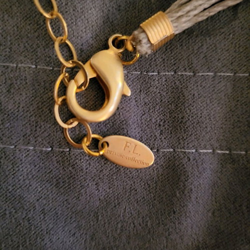 Katerina Vassou necklace like new, gray and gold
