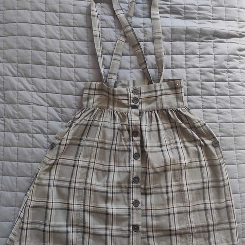 H&M skirt with straps gray like new, size M