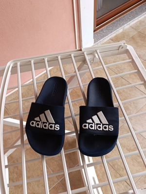 Adidas sandals like new, size 40.5, white and blue