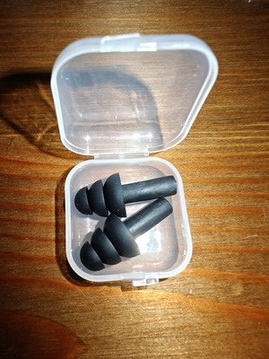 Silicone Earplugs Black Reusable new
