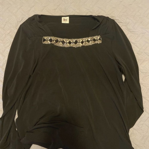Black blouse lightly worn, size XL