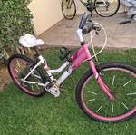 Women's bicycle used, pink, with gears