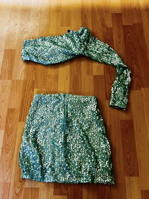 Bubblegun sparkly mint green set