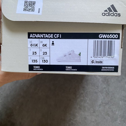 Adidas children's sneakers size 23 like new, white and green