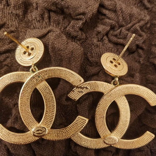 Chanel original earrings, gold tone