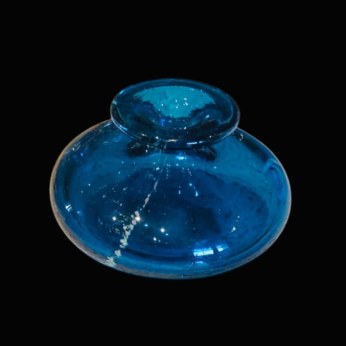 Decorative jars like new, set of 3, blue turquoise blown glass