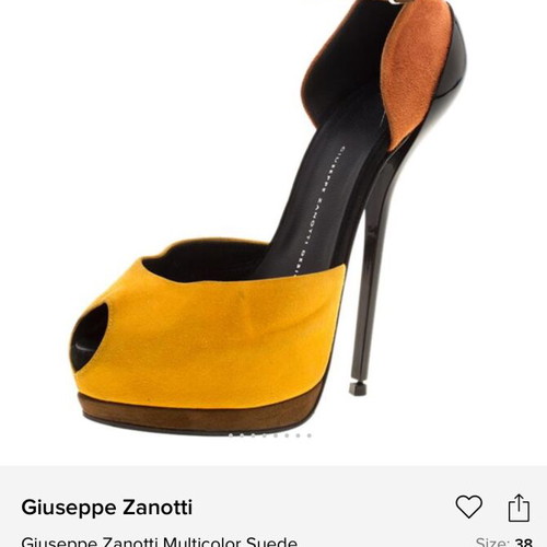 Giuseppe Zanotti stiletto heels used, size 37, black and brown