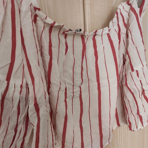Blouse used with elastic shoulders, thin lightweight fabric