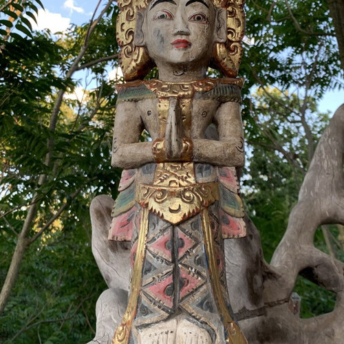 Balinese Wooden Statue of Hindu Deity Rama like new