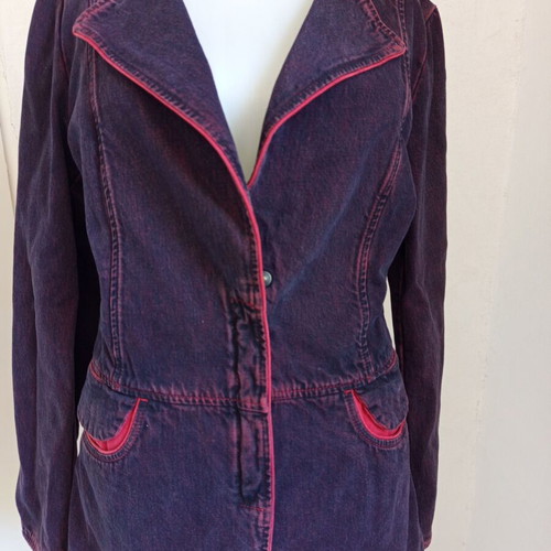 MM6 Womens Jeans Jacket blazer blue red like new