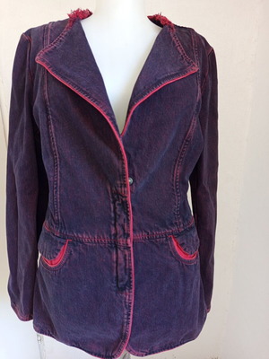 MM6 Womens Jeans Jacket blazer blue red like new