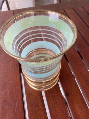 Vintage flower vase used, height 17 cm