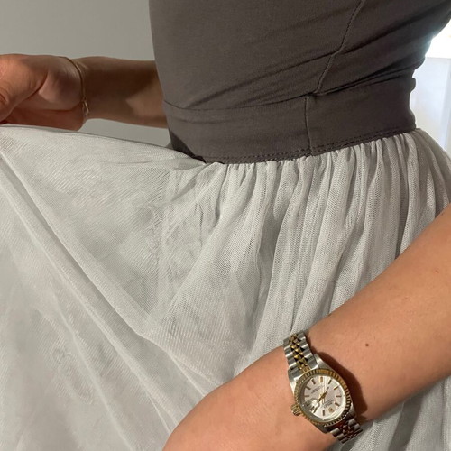 Abercrombie Fitch dress XS with tulle, like new, gray