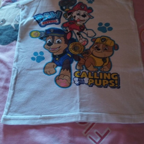 Paw Patrol T-shirt new unworn, white multicolor, for ages 2-4
