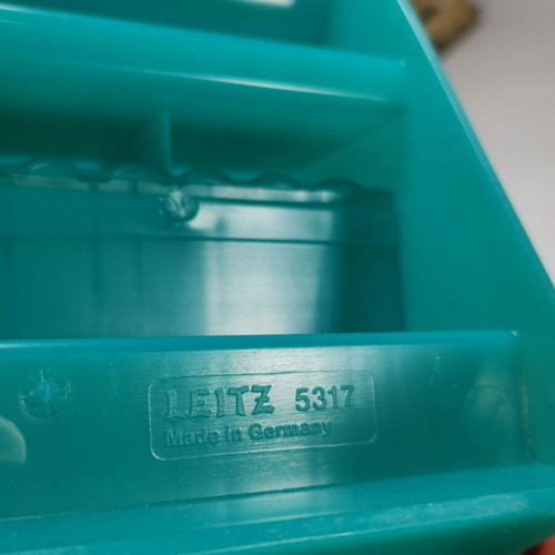 Vintage Leitz 5317 desk organizer pencil holder turquoise like new