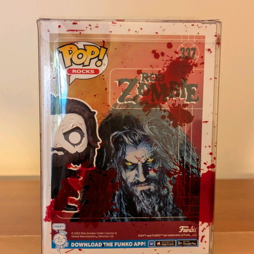 Funko Pop Rocks φιγούρα Rob Zombie νέα με ζωγραφισμένη θήκη
