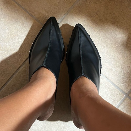 Zara leather mules like new, black size 39