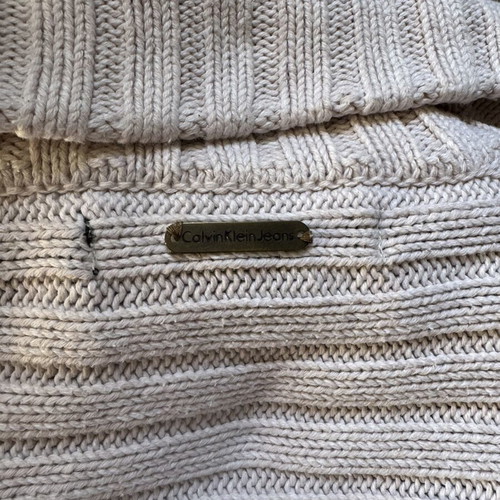 Calvin Klein Jeans knit coatigan, 100% cotton, size M, beige