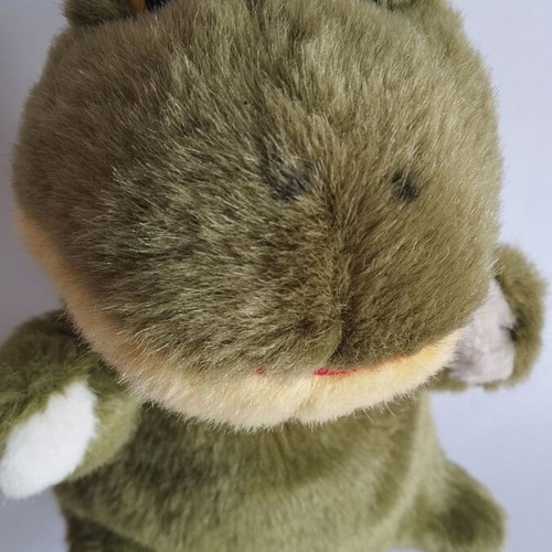 Frog plush hand puppet for puppet theater 32 cm like new