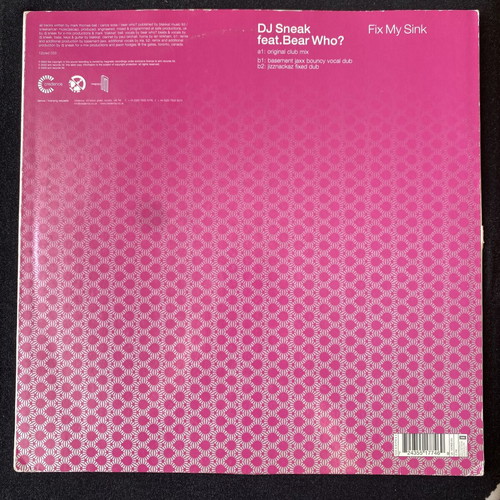 DJ Sneak Fix My Sink 12" vinyl record used, electronic house 2003