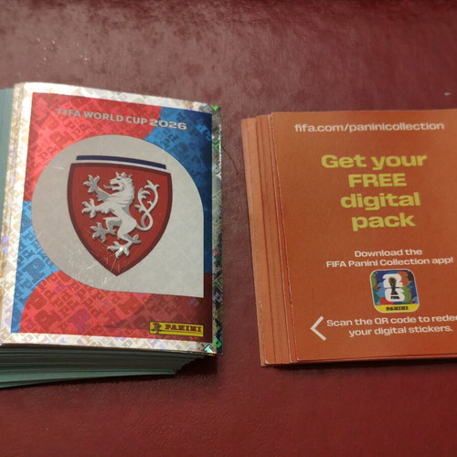 Panini World Cup 2026 sticker set with 58 stickers and 11 digital cards new