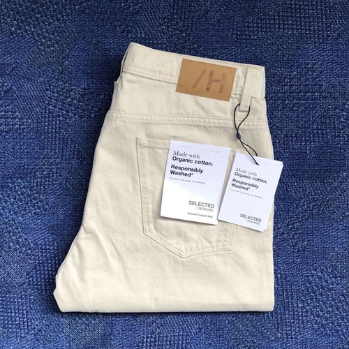 Selected Homme Aldo Relaxed Cropped Jeans new men's cotton pants
