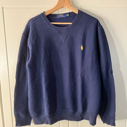 Polo Ralph Lauren crewneck hoodie size large, like new, blue