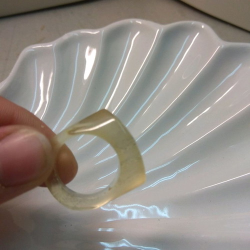 Plastic ring with iridescence no. 8