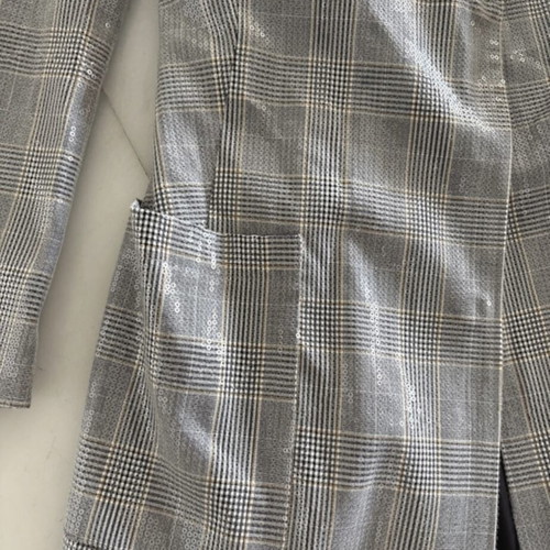 Zara jacket coat with sequins in gray, like new, size XS