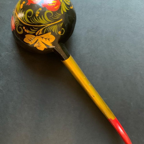 Wooden decorative spoon used with handmade design