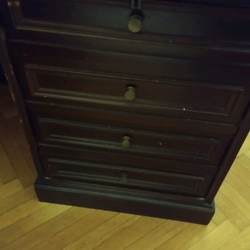 Mahogany bookcase and desk like new with drawers and cabinets