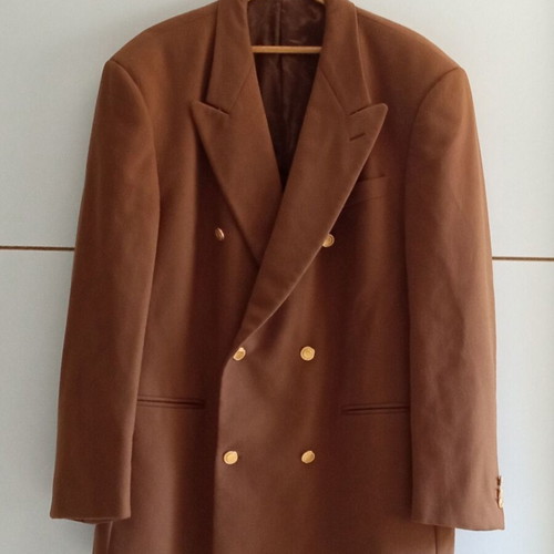Gianfranco FERRE Studio brown men's wool blazer used, size 56