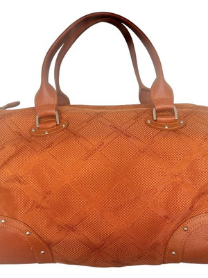 Longchamp Boston τσάντα χειρός, πορτοκαλί δέρμα