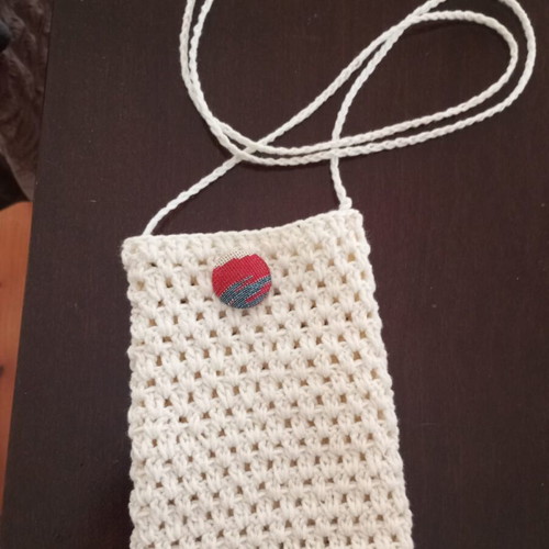 Knitted Women's Shoulder Bag New, White Beige, Lightweight Summer Accessory