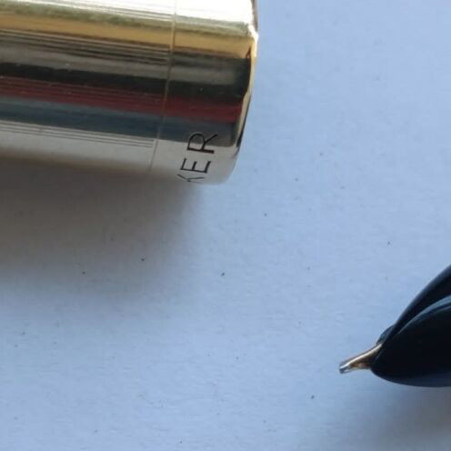 Parker 51 fountain pen used, rolled-gold cap, 14-karat nib, not working